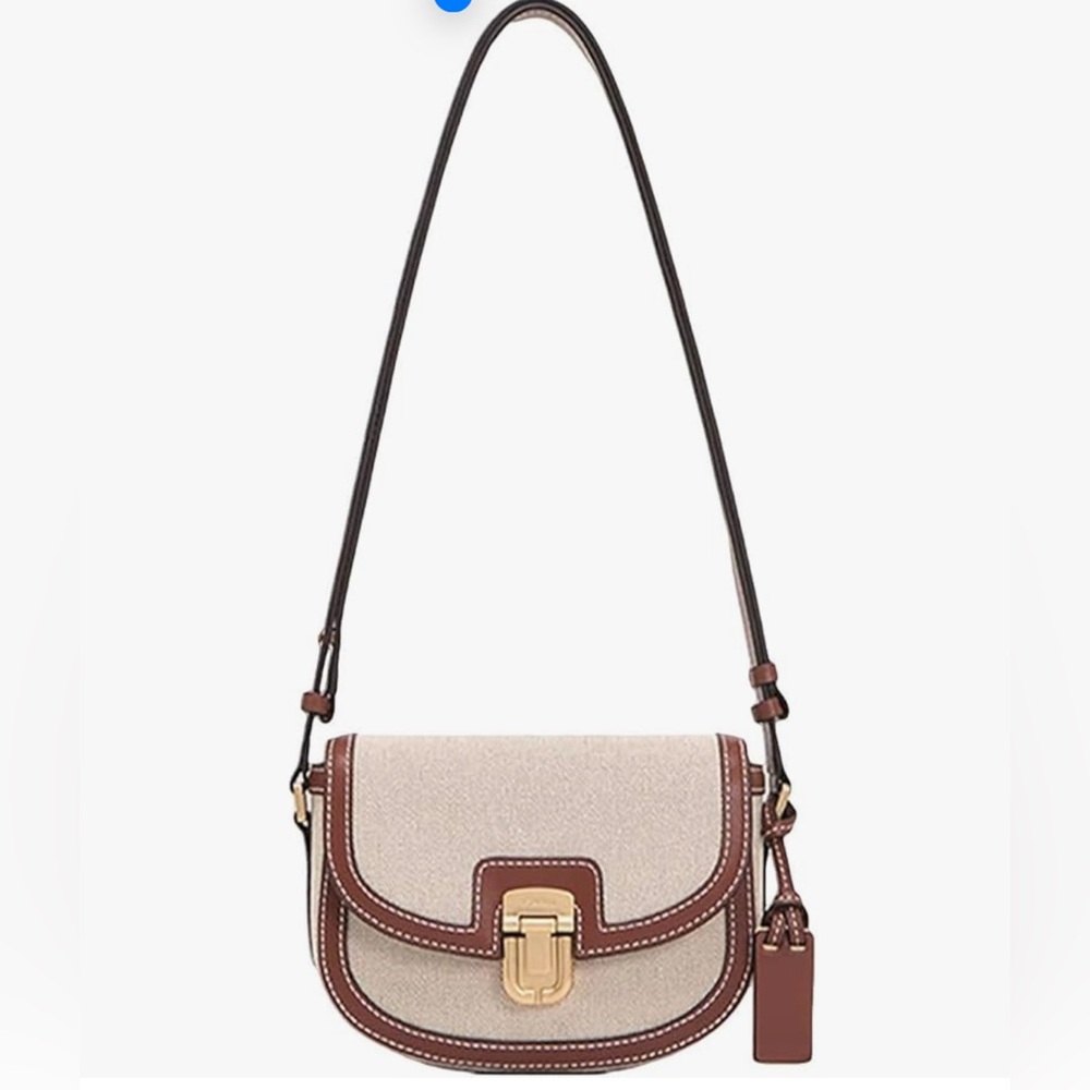 Women's Leather Saddle Bag Casual Shoulder Bags Vintage Crossbody Purse